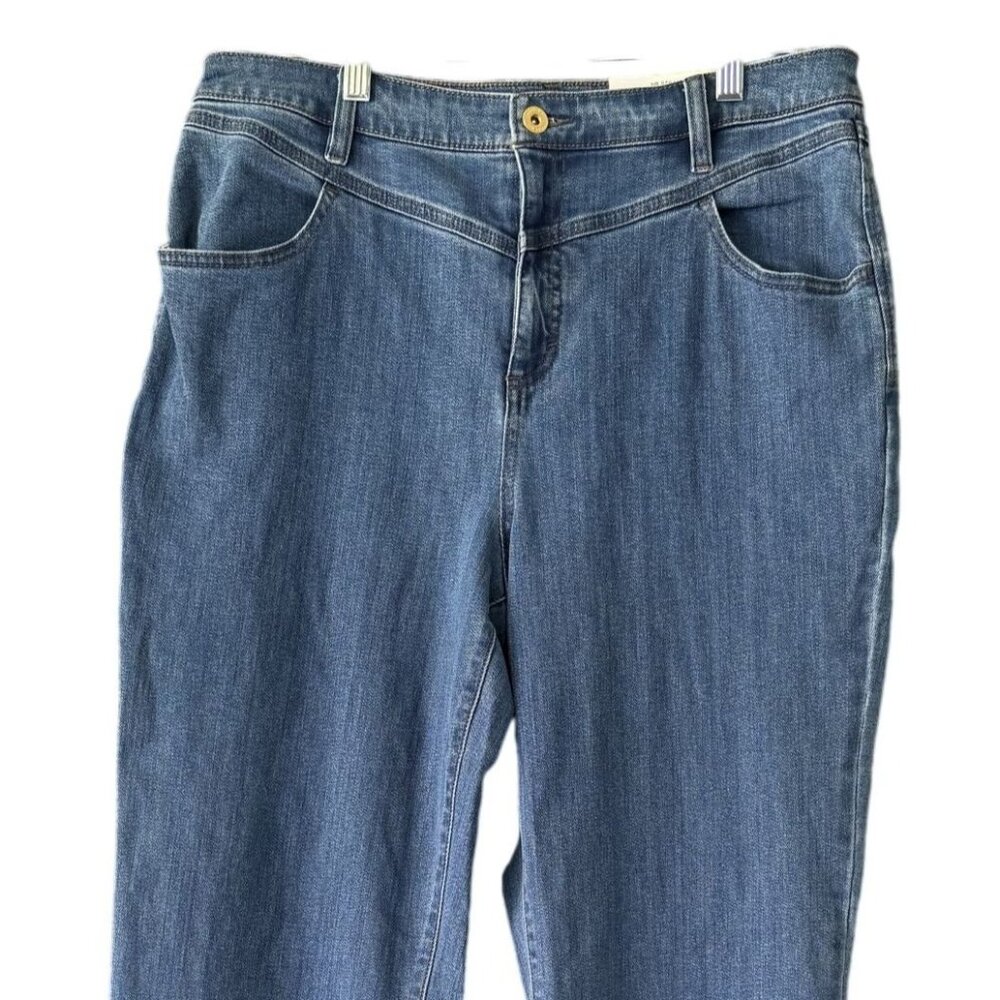 I.N.C. Womens High Rise Straight Leg Jeans Size 14 Medium Indigo Denim New - Picture 2 of 6